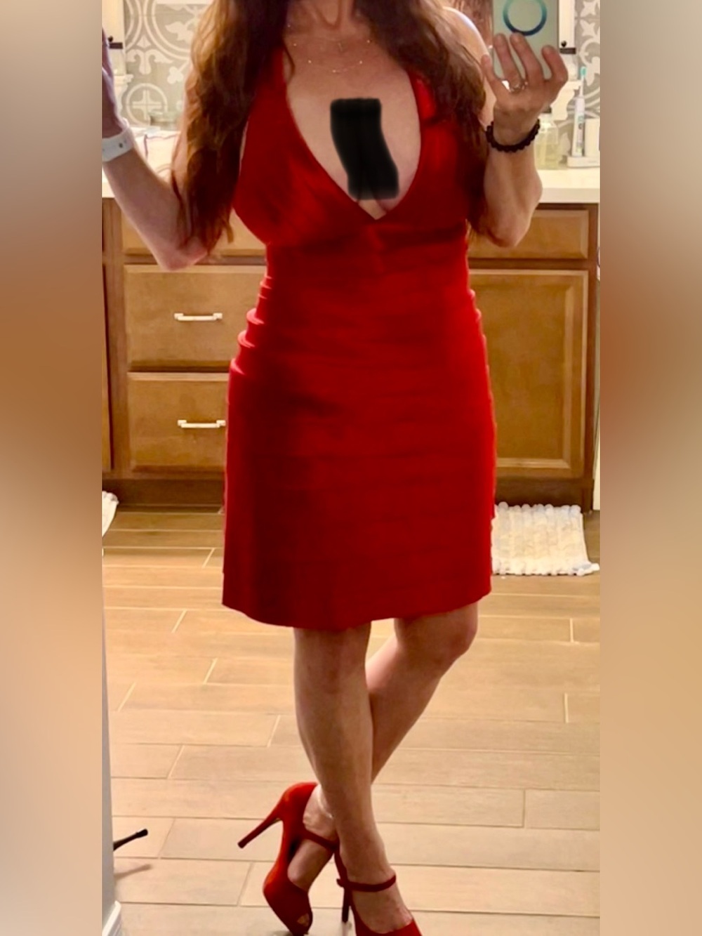 BCBGMaxAzria Satin Red Backless Halter Cocktail Dress NWT